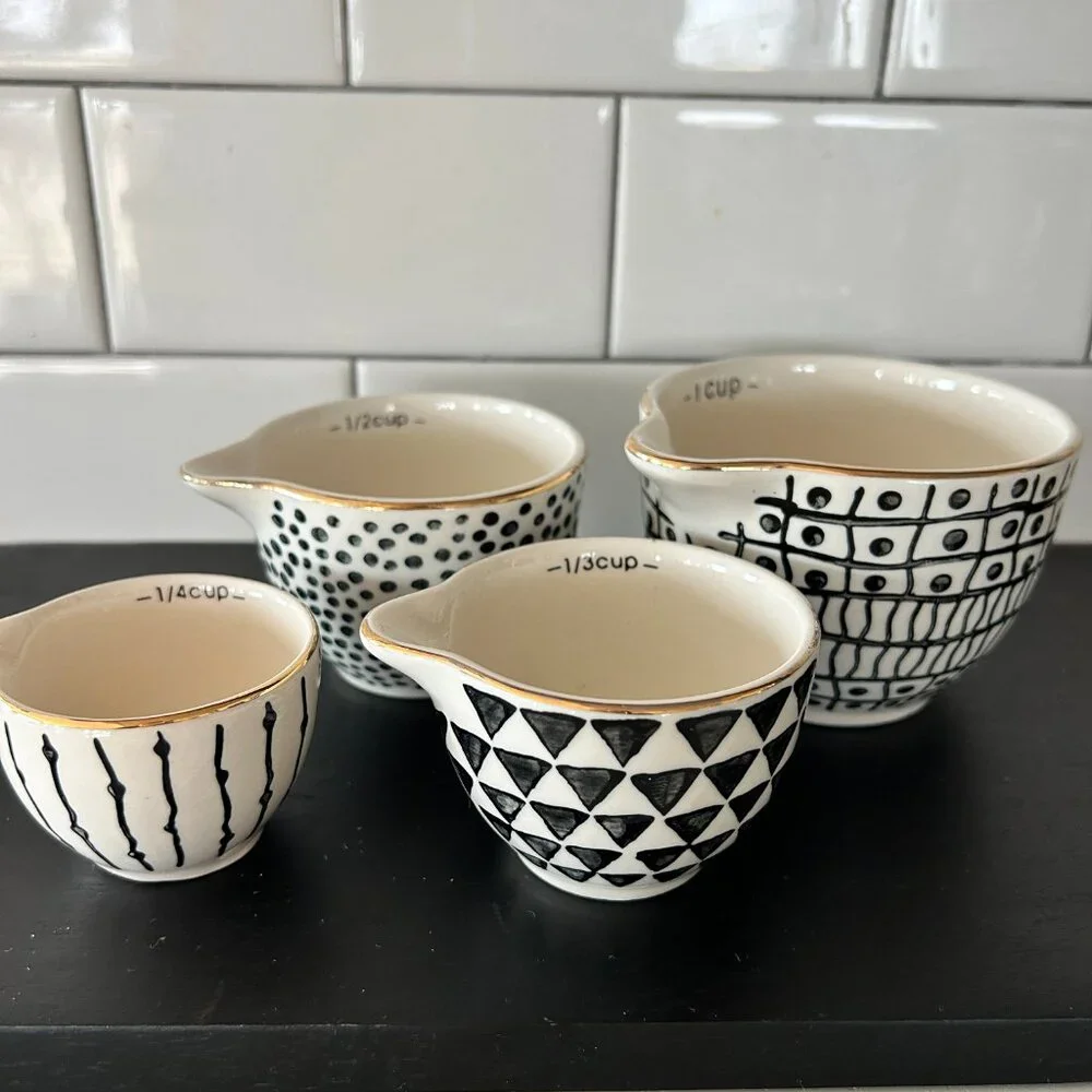 Ceramic Nesting Measuring Cups Set of 4
